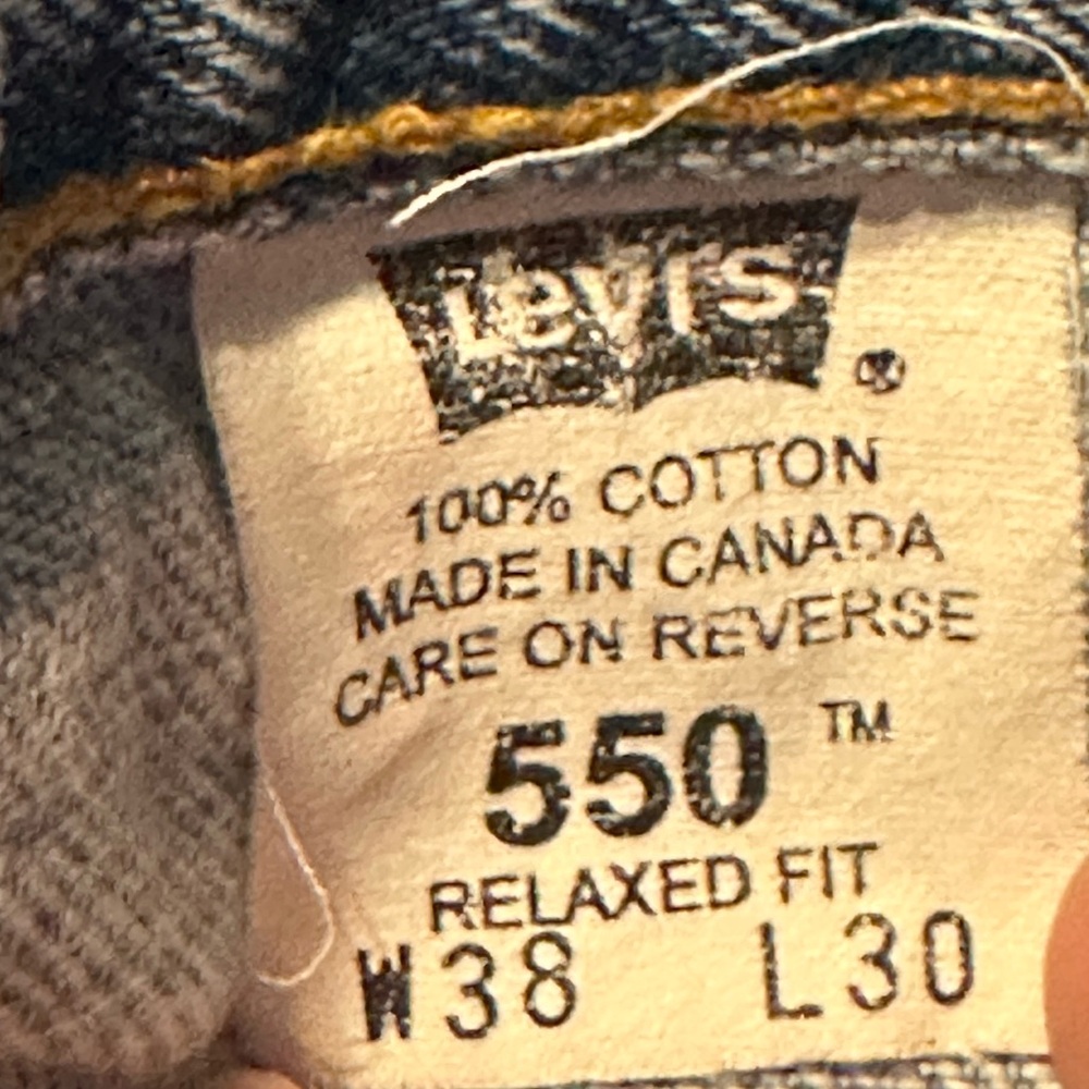 Levi's Light Blue Straight Jeans, Size: 38x30 - Picture 4 of 5